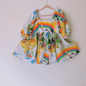Colorful Cartoon Print Dress